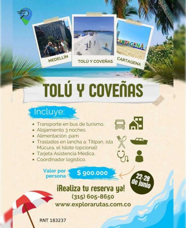 tolú coveñas ER Tour Tolú, Coveñas